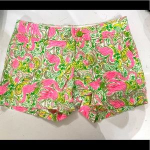 Lilly Pulitzer flamingo shorts
